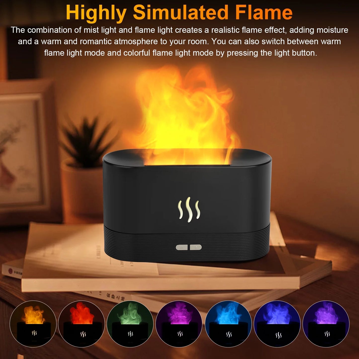 180ml Essential Oil Diffuser and Humidifier with 7-Color LED Light for Office and Home Use
