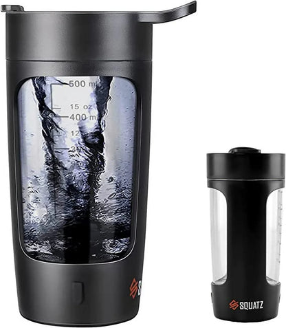 22 oz Electric Shaker Bottle with Automatic Blending and USB Rechargeable Feature (Black)