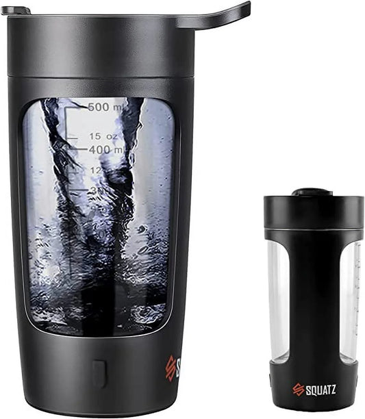 22 oz Electric Shaker Bottle with Automatic Blending and USB Rechargeable Feature (Black)