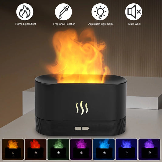 180ml Essential Oil Diffuser and Humidifier with 7-Color LED Light for Office and Home Use