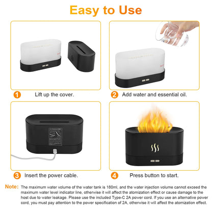 180ml Essential Oil Diffuser and Humidifier with 7-Color LED Light for Office and Home Use