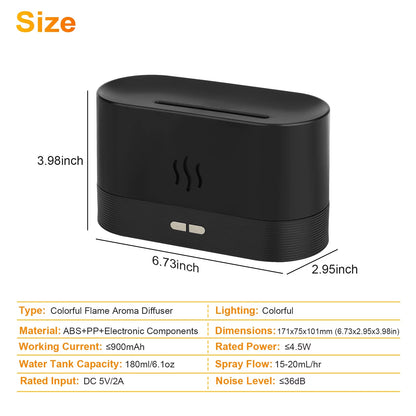 180ml Essential Oil Diffuser and Humidifier with 7-Color LED Light for Office and Home Use
