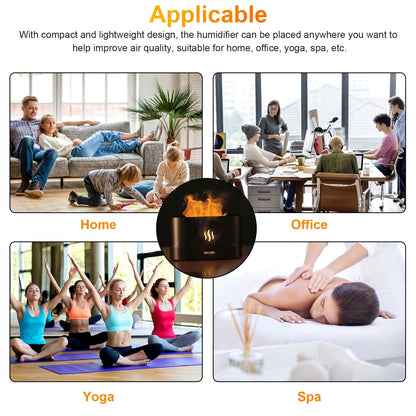180ml Essential Oil Diffuser and Humidifier with 7-Color LED Light for Office and Home Use