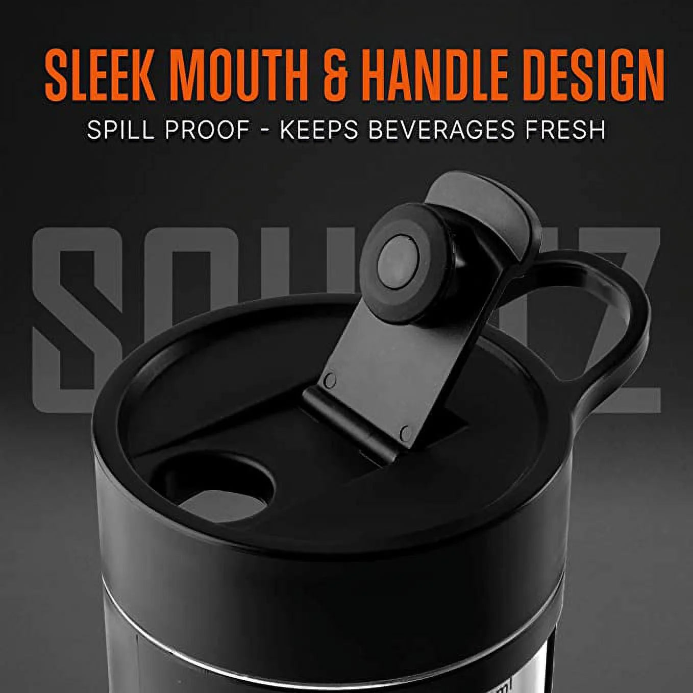 22 oz Electric Shaker Bottle with Automatic Blending and USB Rechargeable Feature (Black)