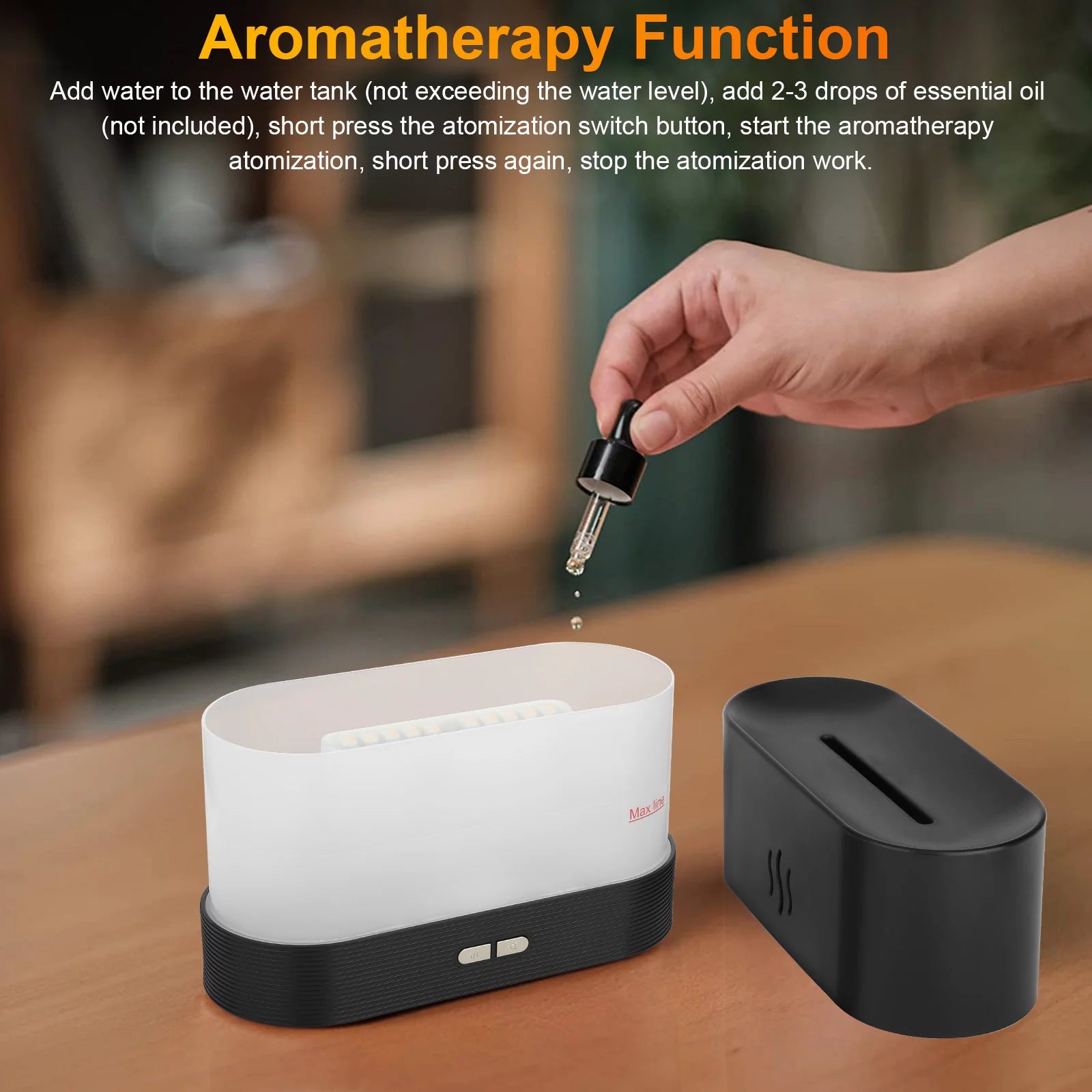 180ml Essential Oil Diffuser and Humidifier with 7-Color LED Light for Office and Home Use